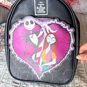 NWT Disney The Nightmare Before Christmas Black & Pink Mini Backpack